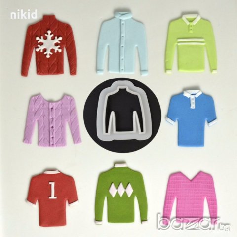 Блуза пластмасов резец за тесто бисквитки фондан украса декорация