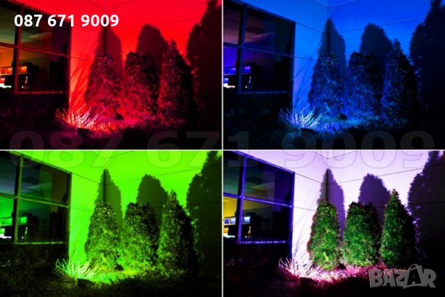 RGB Прожектор с смяна на цветовете, цветен с дистанционно фенер LED , снимка 8 - Прожектори - 23312121