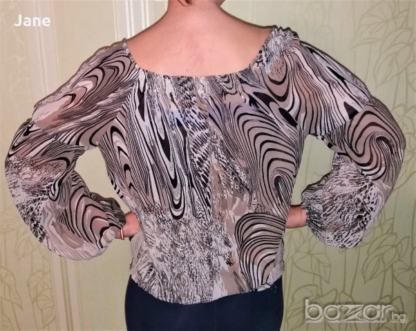 Ефирна блузка, снимка 3 - Блузи с дълъг ръкав и пуловери - 21042086