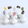 24 бр Ферма Домашни Животни топери украса декорация за мъфини кексчета торта и парти рожден ден