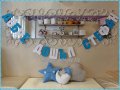 Украса и възглавнички за посрещане на бебе у дома