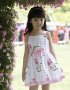 нежни цветя бял фон детска рокля, снимка 1 - Детски рокли и поли - 18649230