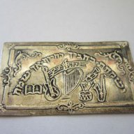 **Сребърна миниатюра – табела с музикални инструменти 12539 - 19, снимка 1 - Антикварни и старинни предмети - 17574405