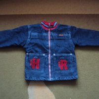 Детско марково дънково яке с подплата от полар, снимка 1 - Детски якета и елеци - 23244181