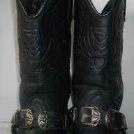 Уникални рокерски боти от бизонски бокс "Joe Sanchez" genuine leather / естествена кожа , снимка 4 - Дамски боти - 14614539