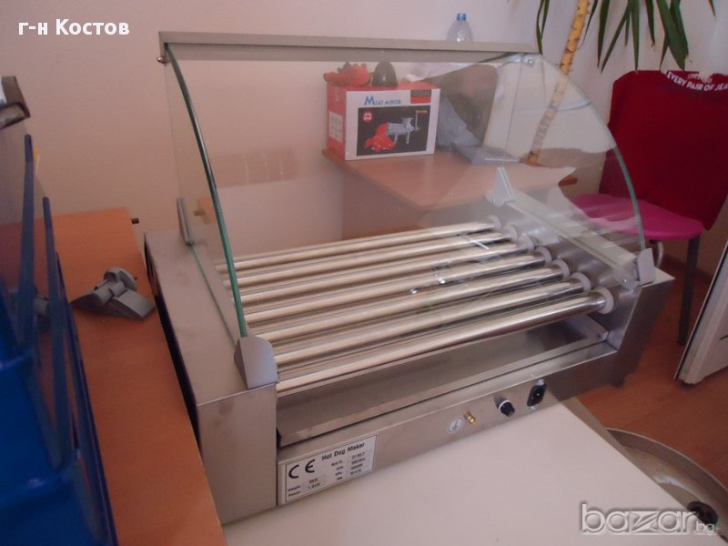 1.Ход Док Ролкова скара тип витрина нова за печене за Ход Док бърза закуска със 7бр.  въртящи се рол, снимка 1