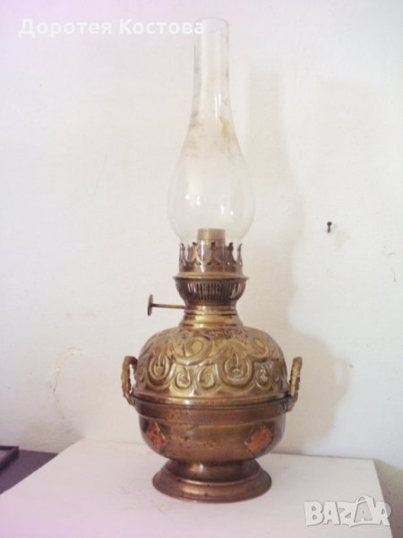 Стара лампа от месинг, снимка 1