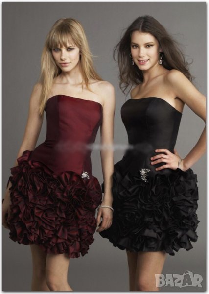 НОВА MORI LEE абитуриентска бална официална рокля тъмно червена S, снимка 1