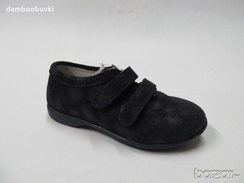 Затворени детски PONKI обувки естествена кожа в т.синьо 26/30, снимка 1