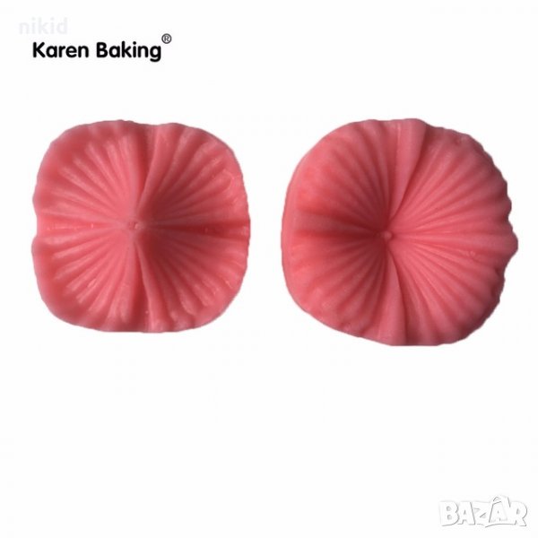 2 части полукръгло вдлъбнато релефно цвете силиконов молд вейнър вайнър украса фондан шоколад торта, снимка 1