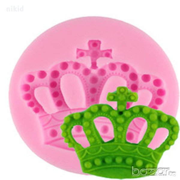 корона с кръст силиконов молд форма за украса декор торта фондан, снимка 1