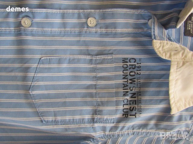  Синя риза с дълъг ръкав за момче Н&М размер 122, снимка 6 - Детски ризи - 24367497