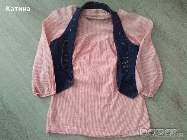 Лятна блуза/риза в райе, снимка 4 - Детски Блузи и туники - 21182130