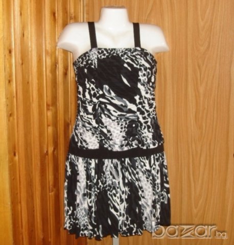 One,прекрасна лятна рокля в черно и бяло, М , снимка 1 - Рокли - 18369181