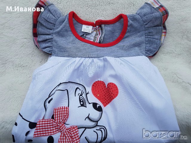 Рокля "Далматинче" 1-2-3-4-5 години, снимка 10 - Бебешки рокли - 17292440