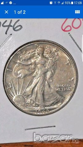 USA  50 Cents 1946 Philadelphia Mint in XF-AUNC CONDITION, снимка 1 - Нумизматика и бонистика - 21091719
