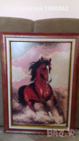 Гоблен Бягащ  кон, снимка 2 - Гоблени - 25330974