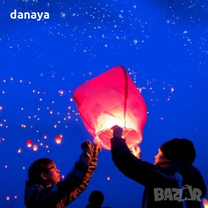 528 Китайски летящ фенер за пожелания летящи фенери 80см височина, снимка 2 - Други стоки за дома - 22963491