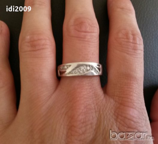 Сребърен пръстен- италианска бижутерия, снимка 3 - Пръстени - 18863826