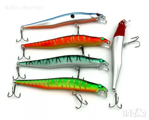 Воблери 11 см 10 г, 5 цвятя, снимка 3 - Въдици - 25475051