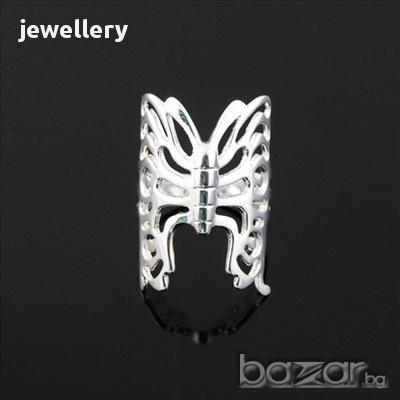 Ново!пръстен със сребърно покритие 925 тип пеперуда - мод.4