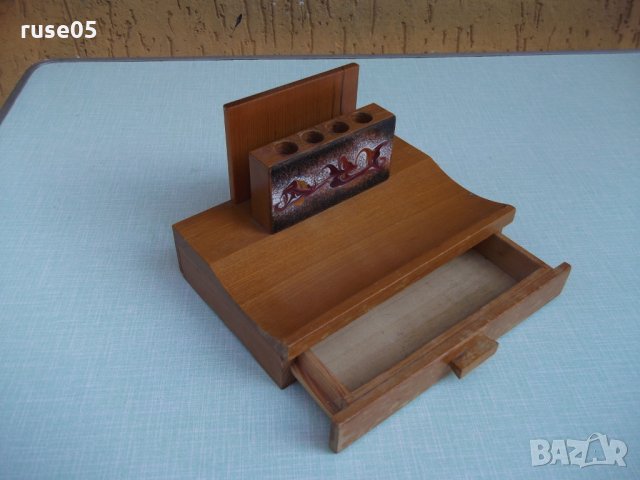 Моливник с чекмедже дървен от соца съветски