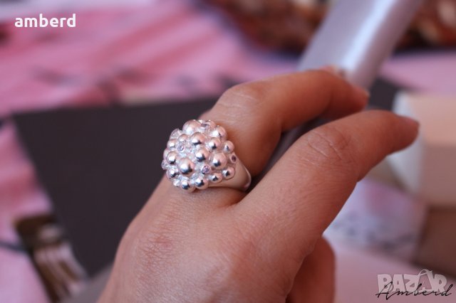 Уникален сребърен пръстен R019, снимка 3 - Пръстени - 20276258