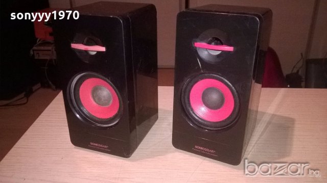 sonicgear-тонколони 2бр-16х9х8см-внос англия, снимка 7 - Тонколони - 19574618