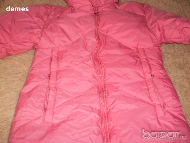 Пухена шуба в цикламен цвят с качулка Waikiki, размер 152 , снимка 3 - Детски якета и елеци - 8673160
