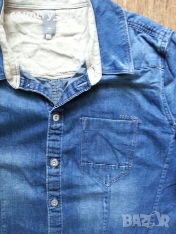 g-star tailor straight shirt women - страхотна дамска дънкена риза, снимка 5 - Ризи - 23588074