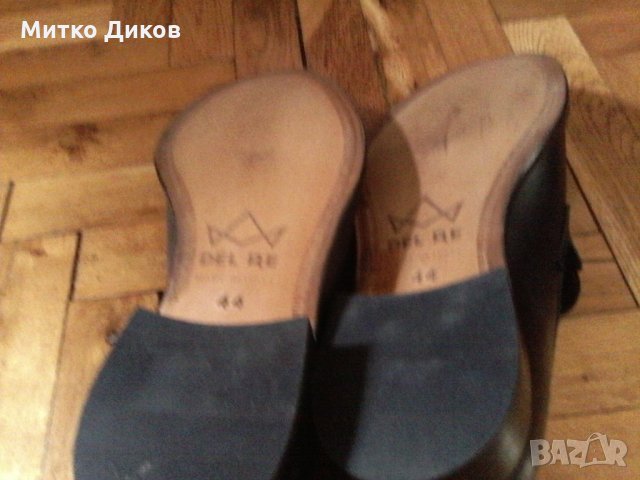 Обувки DEL RE- PENNY LOAFER BLACK-№44 италиански нови-естествена кожа, снимка 4 - Официални обувки - 23445124