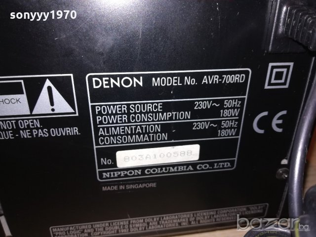 denon avr-700rd receiver-за ремонт-внос швеицария, снимка 17 - Ресийвъри, усилватели, смесителни пултове - 21071885