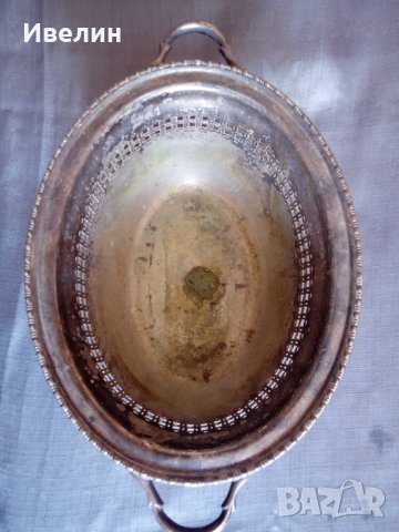 стара посребрена купа арт деко, снимка 3 - Антикварни и старинни предмети - 23042306