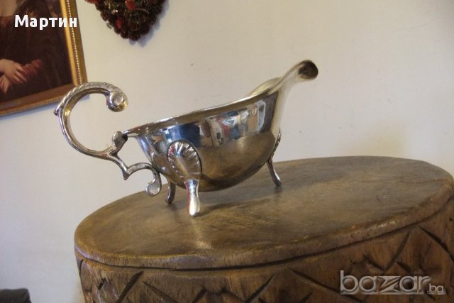 Стар масивен посребрен - Съд !  (01061), снимка 4 - Други стоки за дома - 13403089