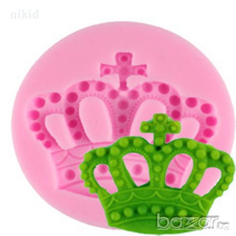 корона с кръст силиконов молд форма за украса декор торта фондан