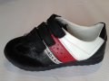 Детски обувки от естествена кожа с лепенки, ортопедични, снимка 1 - Детски маратонки - 9667716