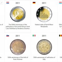 2 Евро монети (възпоменателни) емитирани 2011г, снимка 1 - Нумизматика и бонистика - 16389572