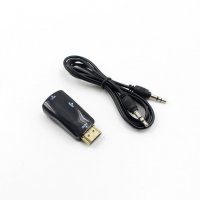 1080P адаптер за HDMI към VGA конвертор + 3,5 мм аудио видео жак пълен HD конектор букса преходник п, снимка 12 - Части и Платки - 26124980