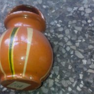 Стара  гледжосана ваза, снимка 2 - Вази - 17383037