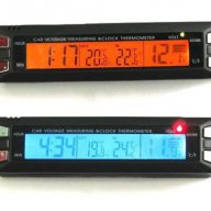 3000051332 Термометър за кола+часовник и волтметър, снимка 1 - Аксесоари и консумативи - 13622026