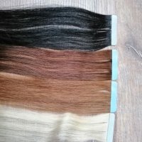 100 % Естествена коса на Стикери за трайно удължаване 50 см., снимка 2 - Аксесоари за коса - 22303033