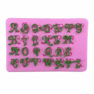 красиви букви азбука на латиница английски силиконов молд форма за украса торта с фондан шоколад, снимка 2 - Форми - 16134547