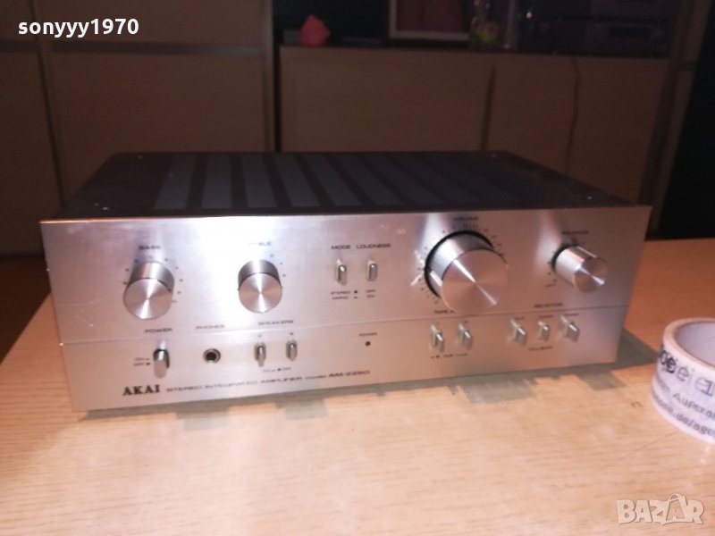 akai stereo amplifier-made in japan-внос швеицария, снимка 1