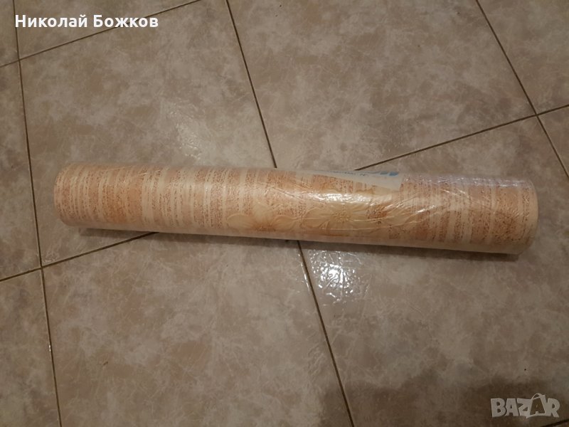 Нови Миещи Релефни - цвят Бежов с цветя - 10 ролки, снимка 1