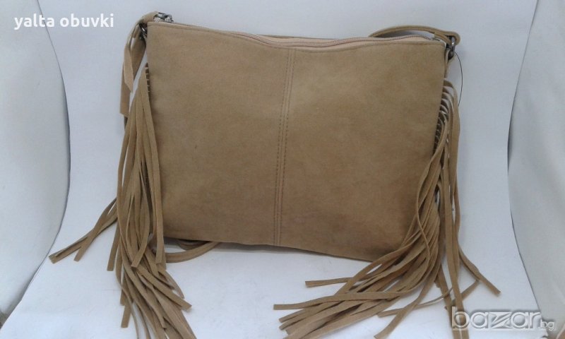 Дамска чанта Е-14 ресни, кафява, снимка 1