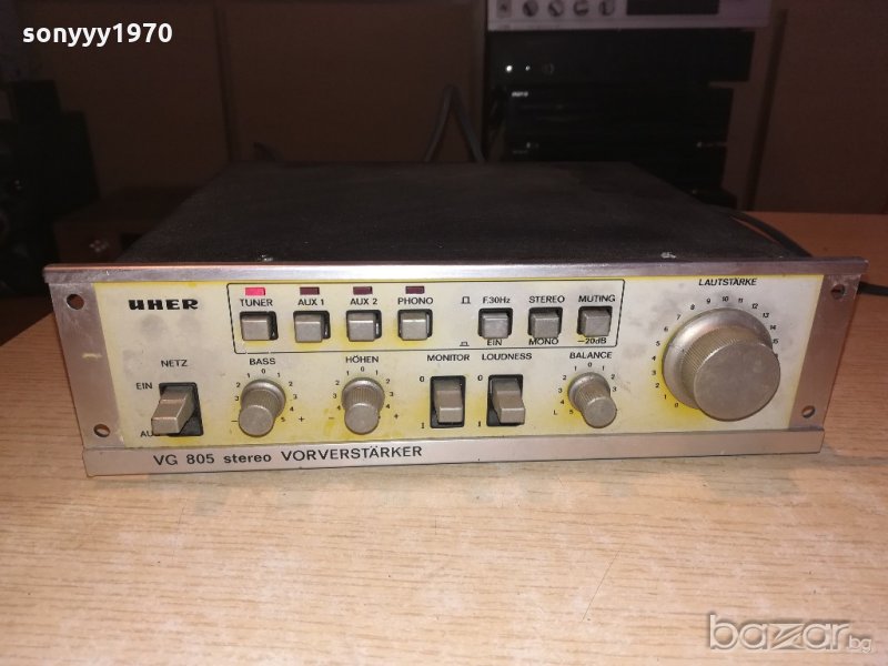 uher vg805 preamplifier-made in japan-внос швеицария, снимка 1