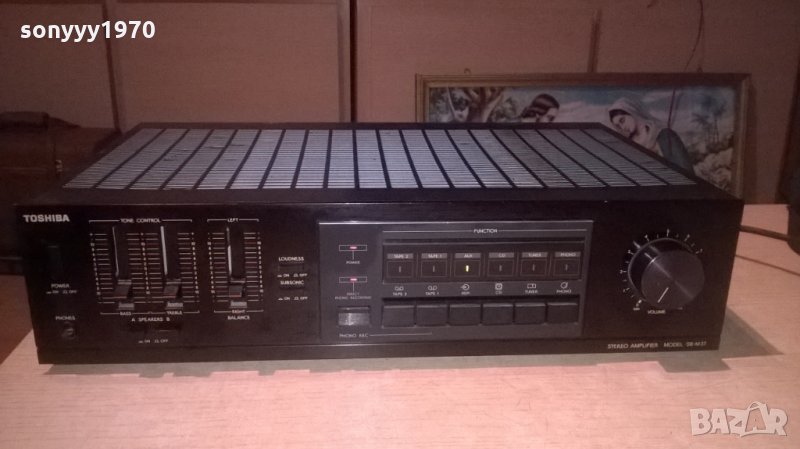 toshiba sb-m37 stereo amplifier-made in japan-внос швеция, снимка 1