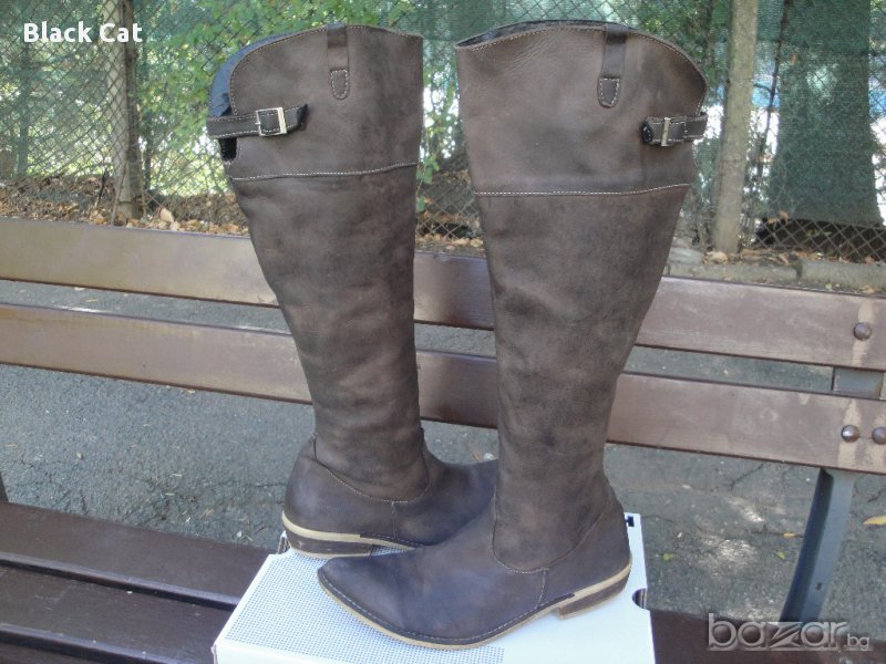 Маркови кафяви кожени дамски ботуши "Indigo Sport", естествена кожа, чизми, боти, зимни обувки, снимка 1