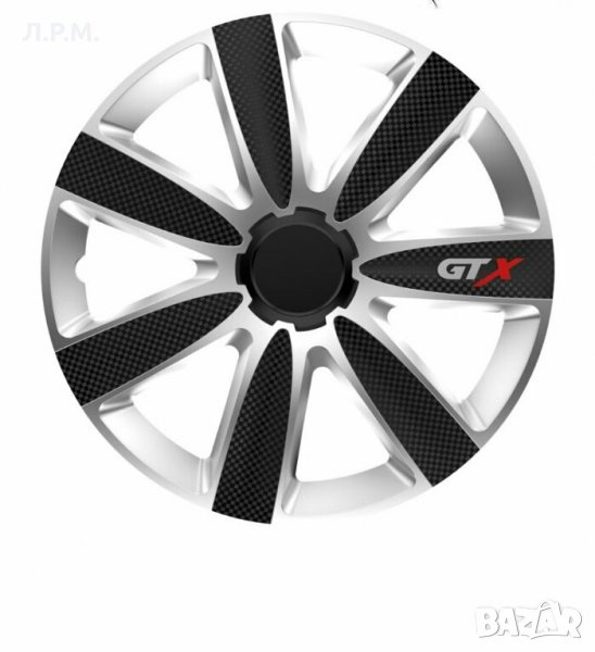 Тасове за джанти 14,15 Black / Silver 2018 GTX CARBON, снимка 1