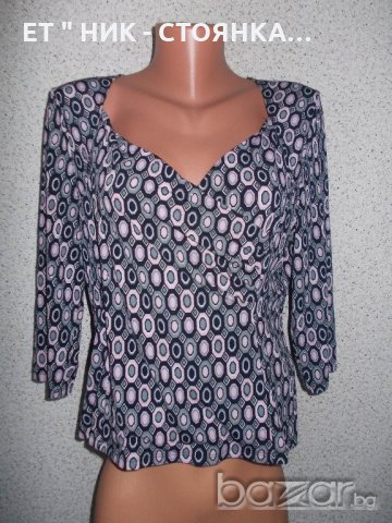 Елегантна блуза с деколте L, р-р, снимка 1 - Блузи с дълъг ръкав и пуловери - 19023195